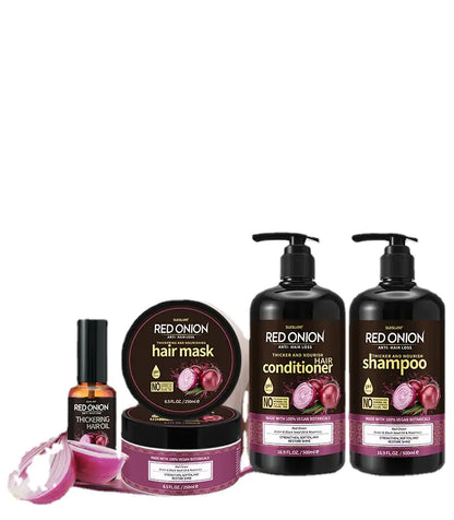 "Cross-Border Red Onion Shampoo and Hair Care Set"