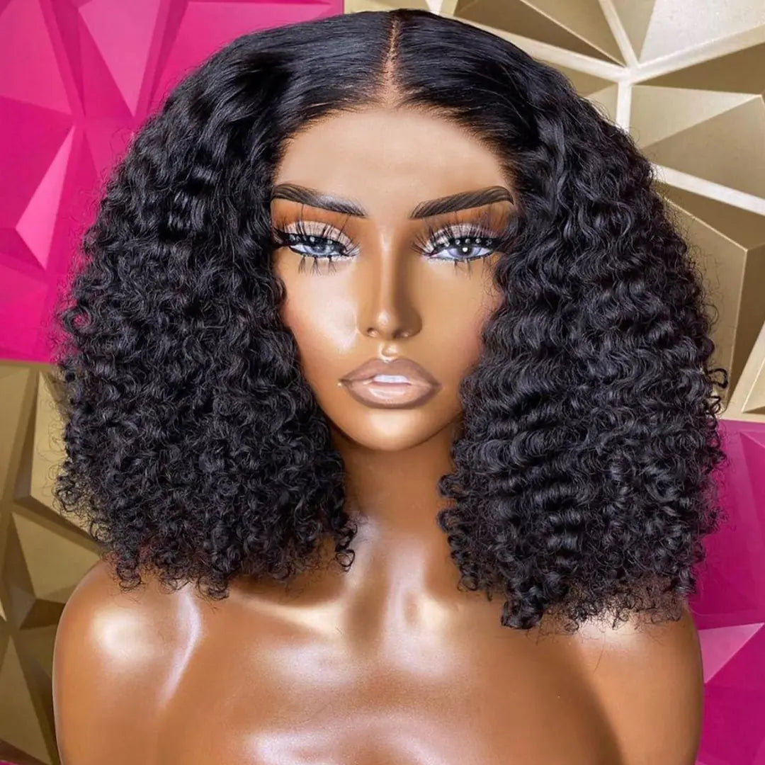 Sunper Queen Short Bob Wig Jerry Curly Human Hair Wigs For Woman