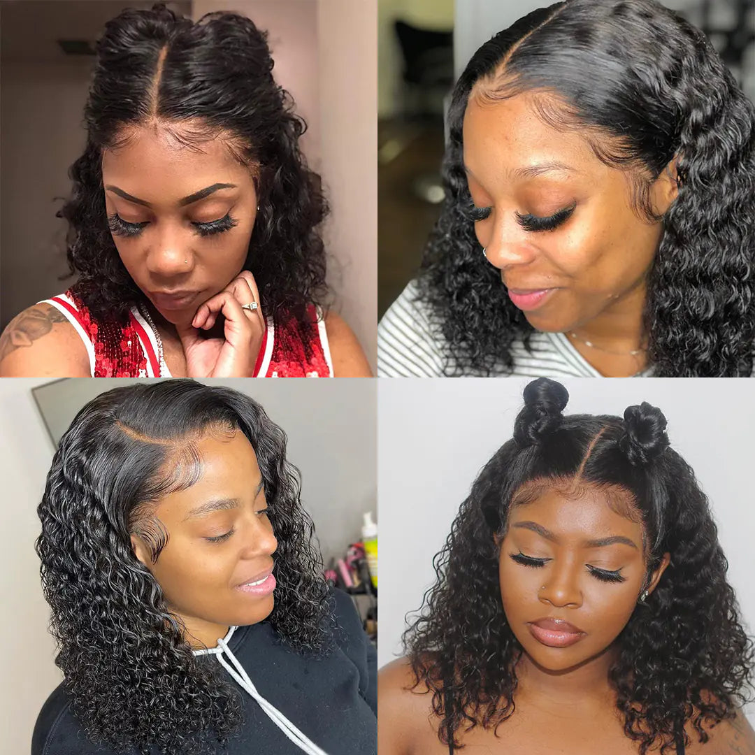 Sunper Queen Short Bob Wig Jerry Curly Human Hair Wigs For Woman